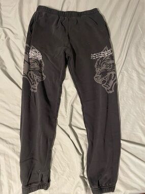 Darc Sport Black Joggers with Gray Tiger Graphics